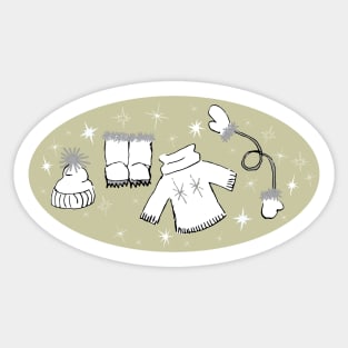 Winter weather snow lover cartoon illustration Sticker